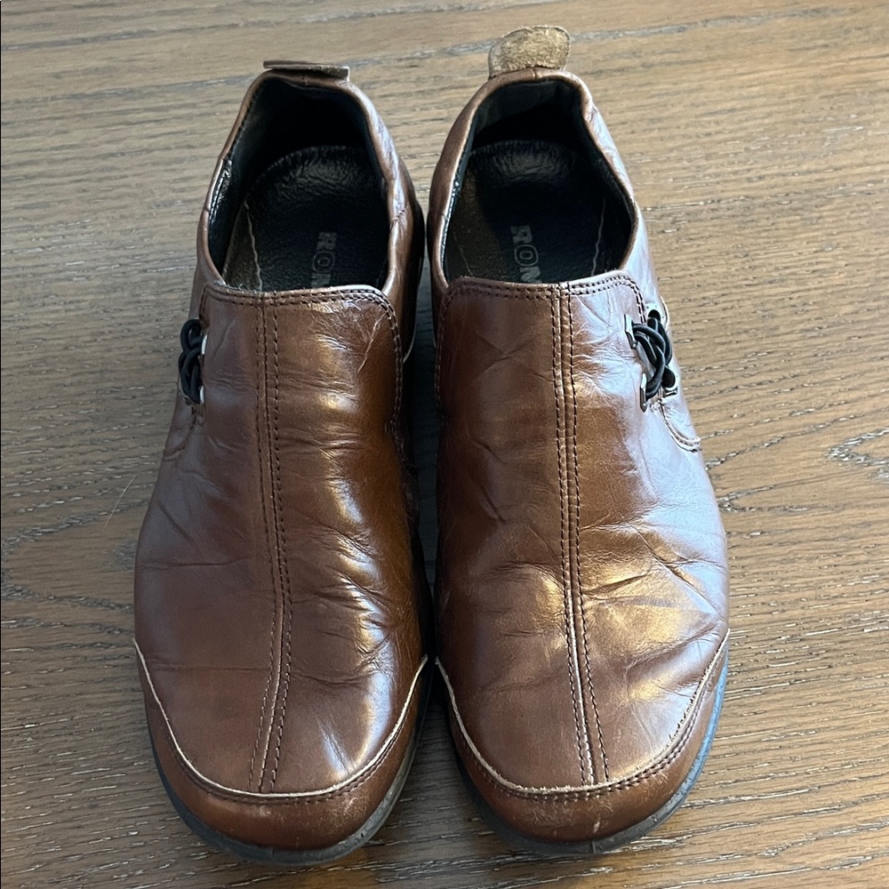 Romika Women’s Chestnut Leather Loafers Size 37EU/6-6.5US SEE‎ SIZE CHART IN PIC